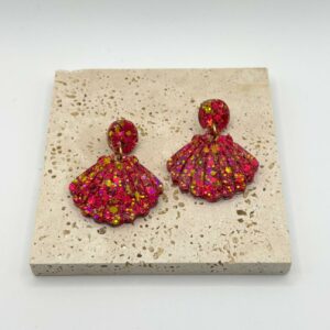 Boucles Éclat d'écume - Sorbet grenade