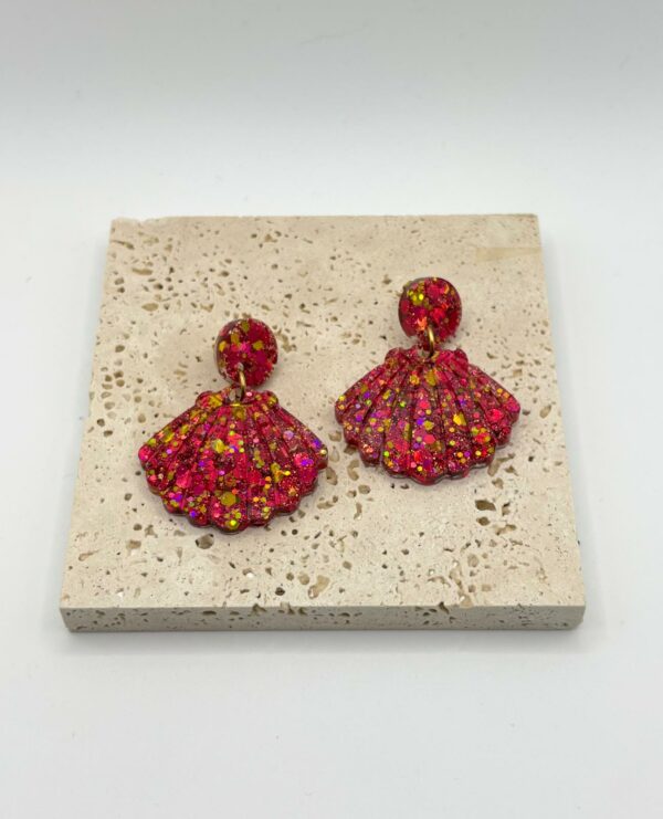 Boucles Éclat d'écume - Sorbet grenade