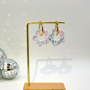 Boucles Mauve des bois - Blanc nacré