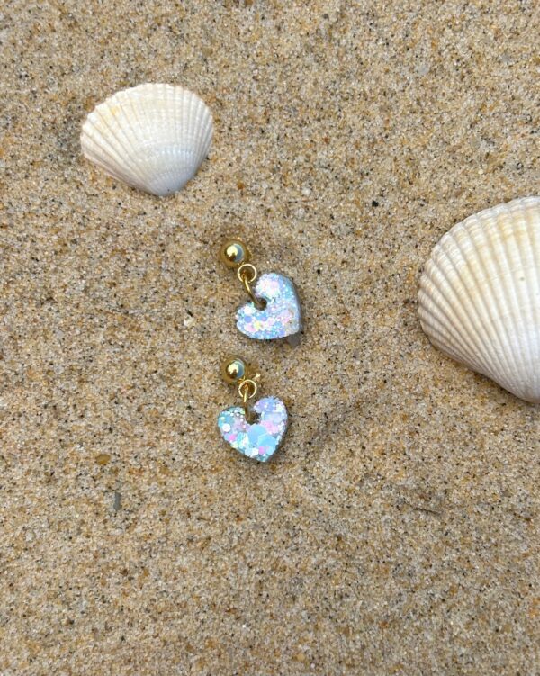 Boucles Coeur de Marie - Blanc nacré