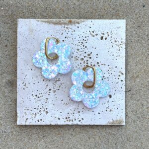 Boucles Hibiscus - Blanc nacré