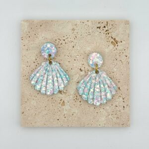 Boucles Éclat d'écume - Blanc nacré