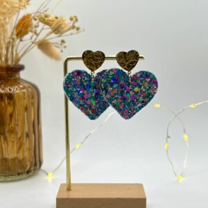 Boucles Coeur à coeur - Ciel sucré