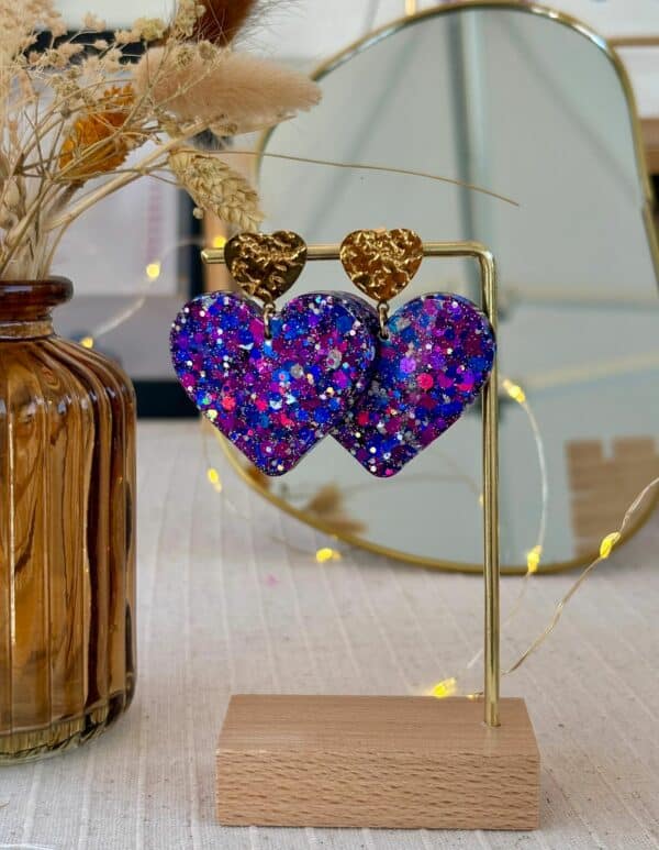 Boucles Coeur à coeur - Nuit céleste