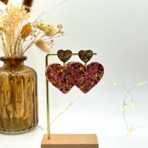 Boucles Coeur à coeur - Chaleur d'ocre