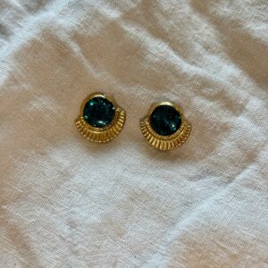 Boucles éclat doré - Emeraude